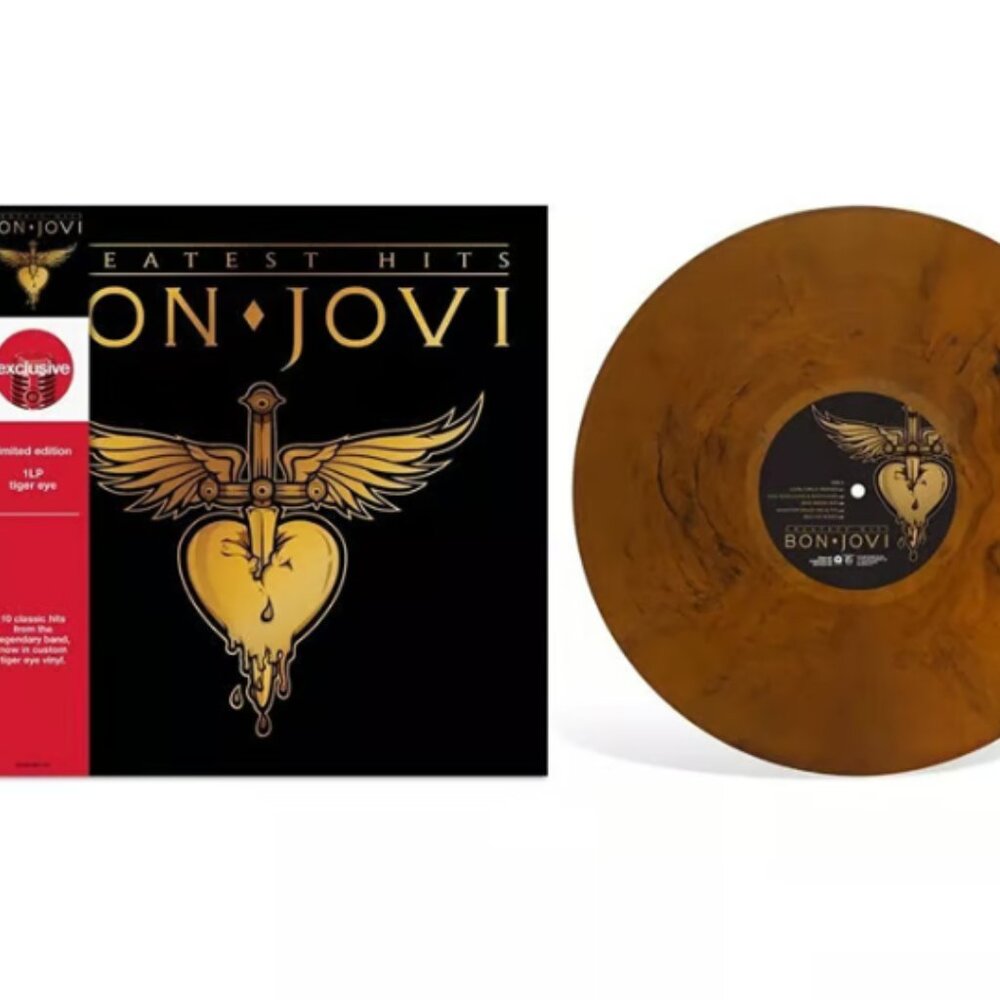 New & Sealed Bon Jovi Greatest Hits Limited Edition Tiger Eye Vinyl LP